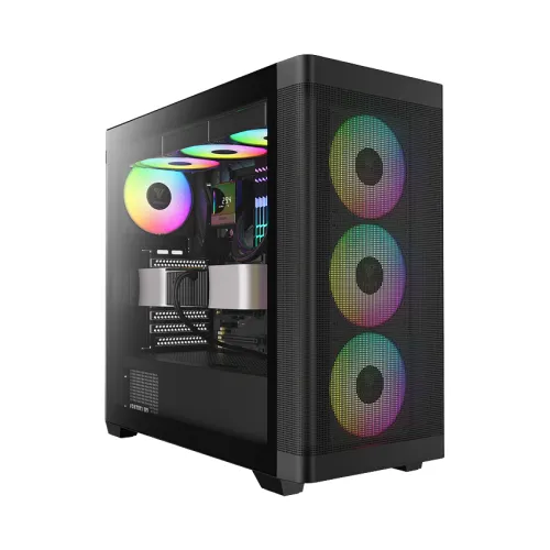Case GAMDIAS ATHENA M3 Black ARGB – Mid Tower | 4 Fan ARGB PWM